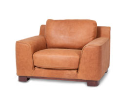 Nafelli Leather Chair in Clay Espresso