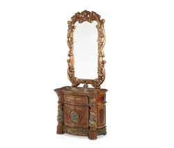 Bedside Chest and Decorative Mirror - 55